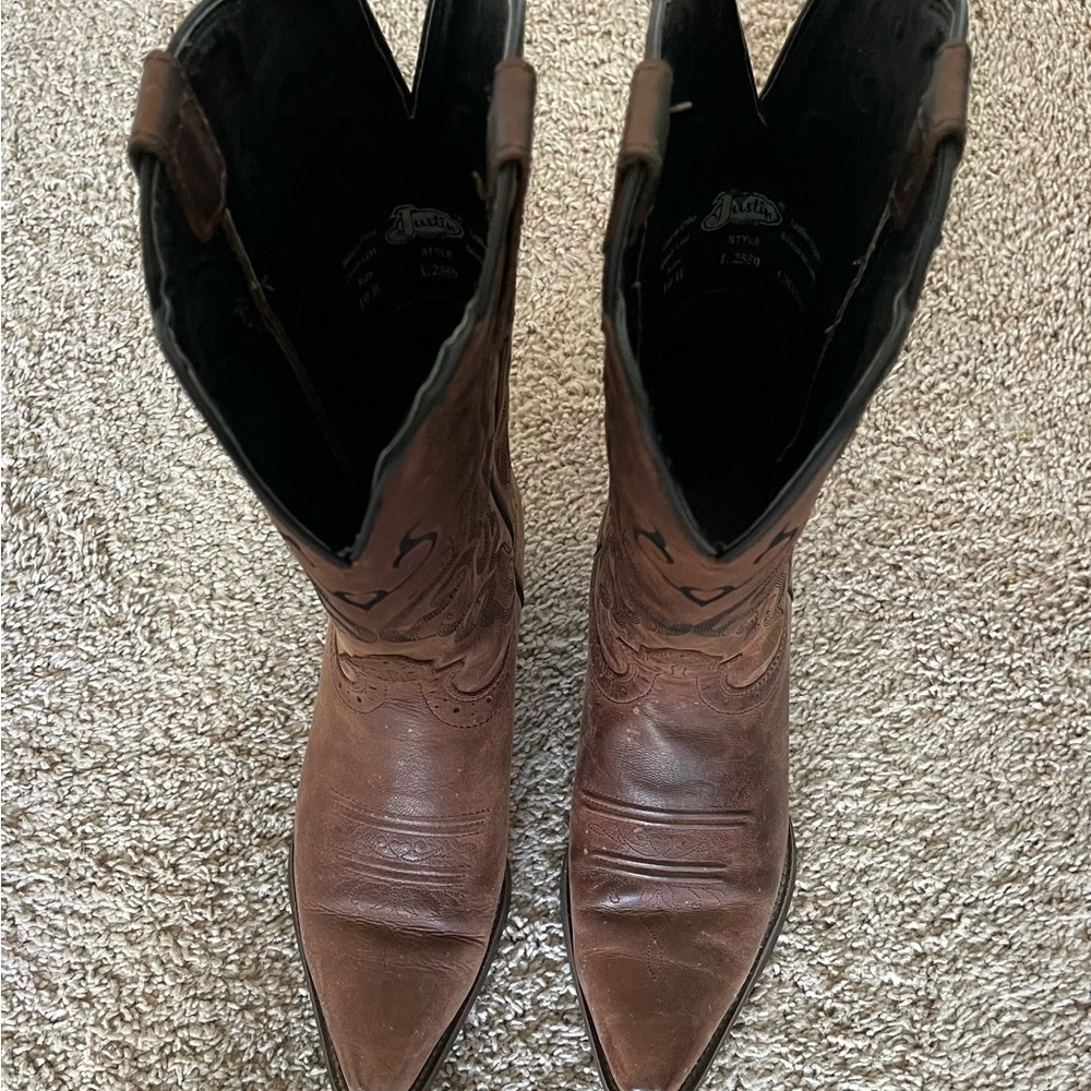 Brown Leather Cowboy Boots